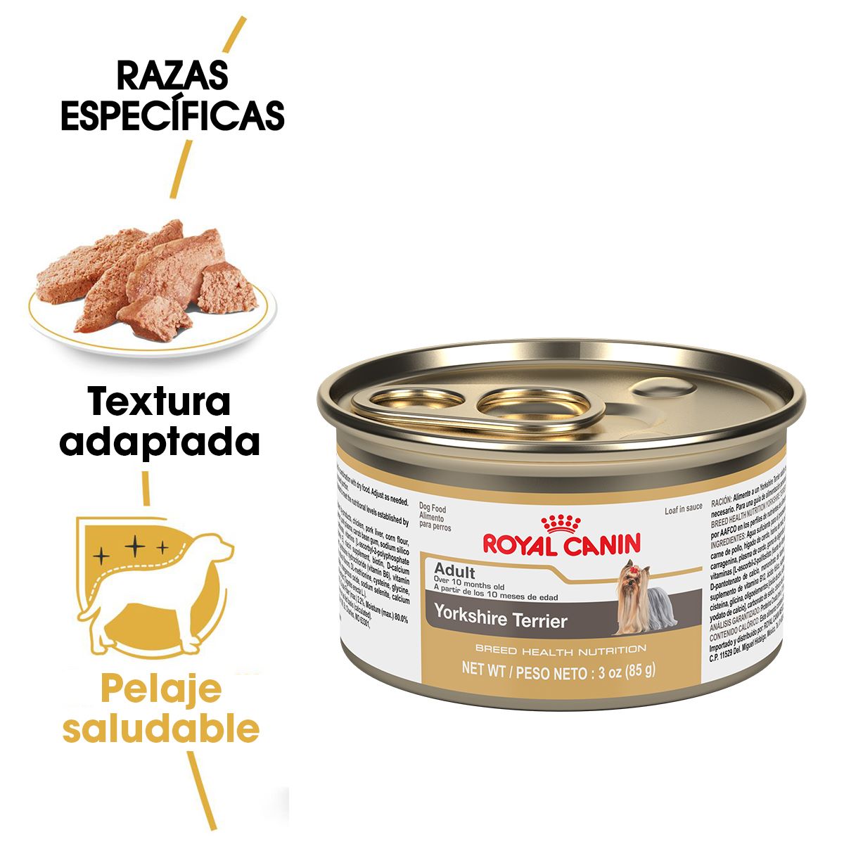 Royal canin, BHN, Yorkshire Adult Loaf in Sauce, lata de 85 g