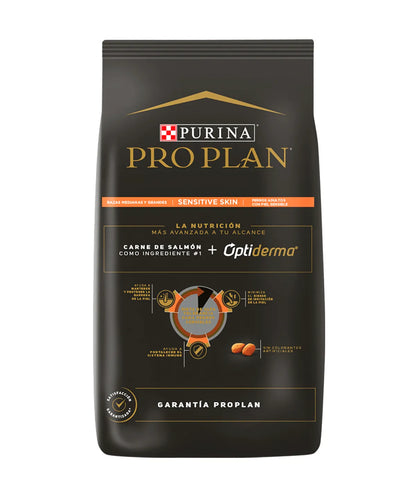 Purina Pro Plan perro adulto sensitive skin raza mediana y grande