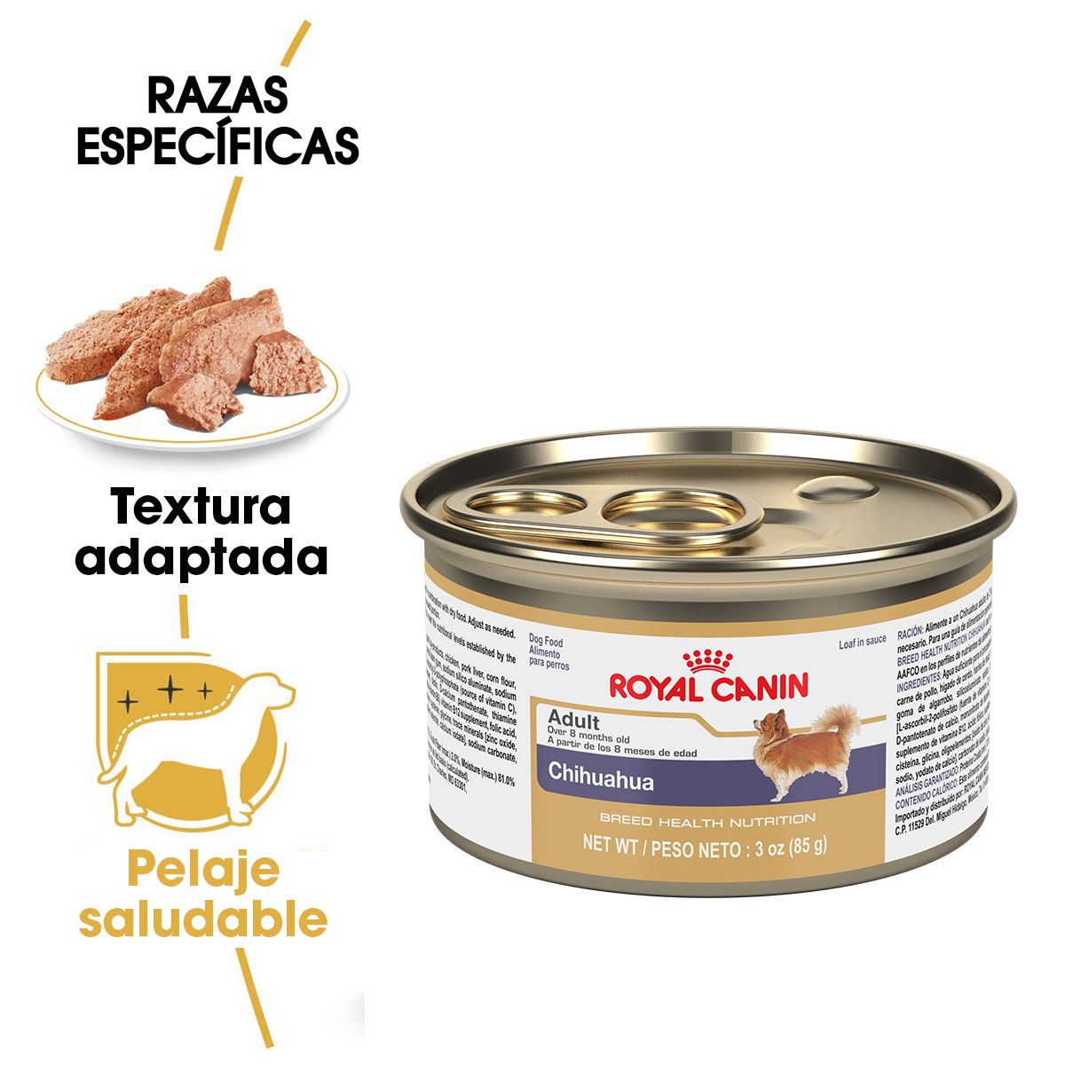 Royal canin, BHN, Chihuahua Adult Loaf in Sauce, lata de 85 g