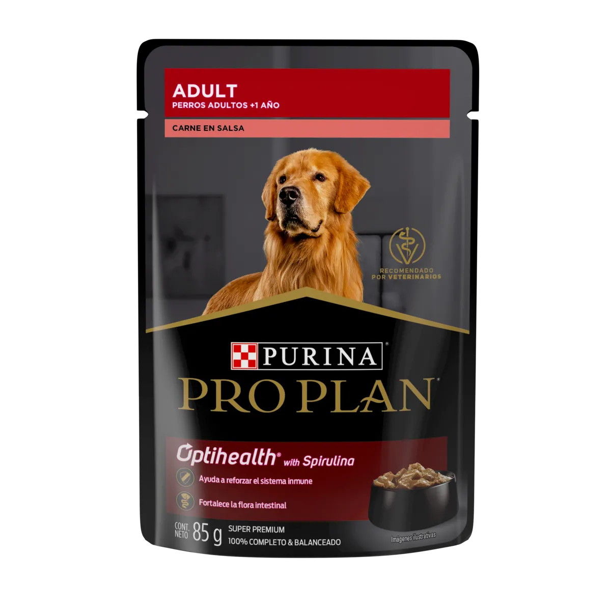 Purina Pro Plan perro adulto carne en salsa paquete de 10