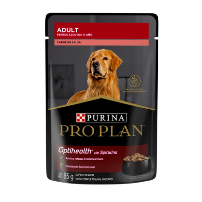 Purina Pro Plan perro adulto carne en salsa paquete de 10