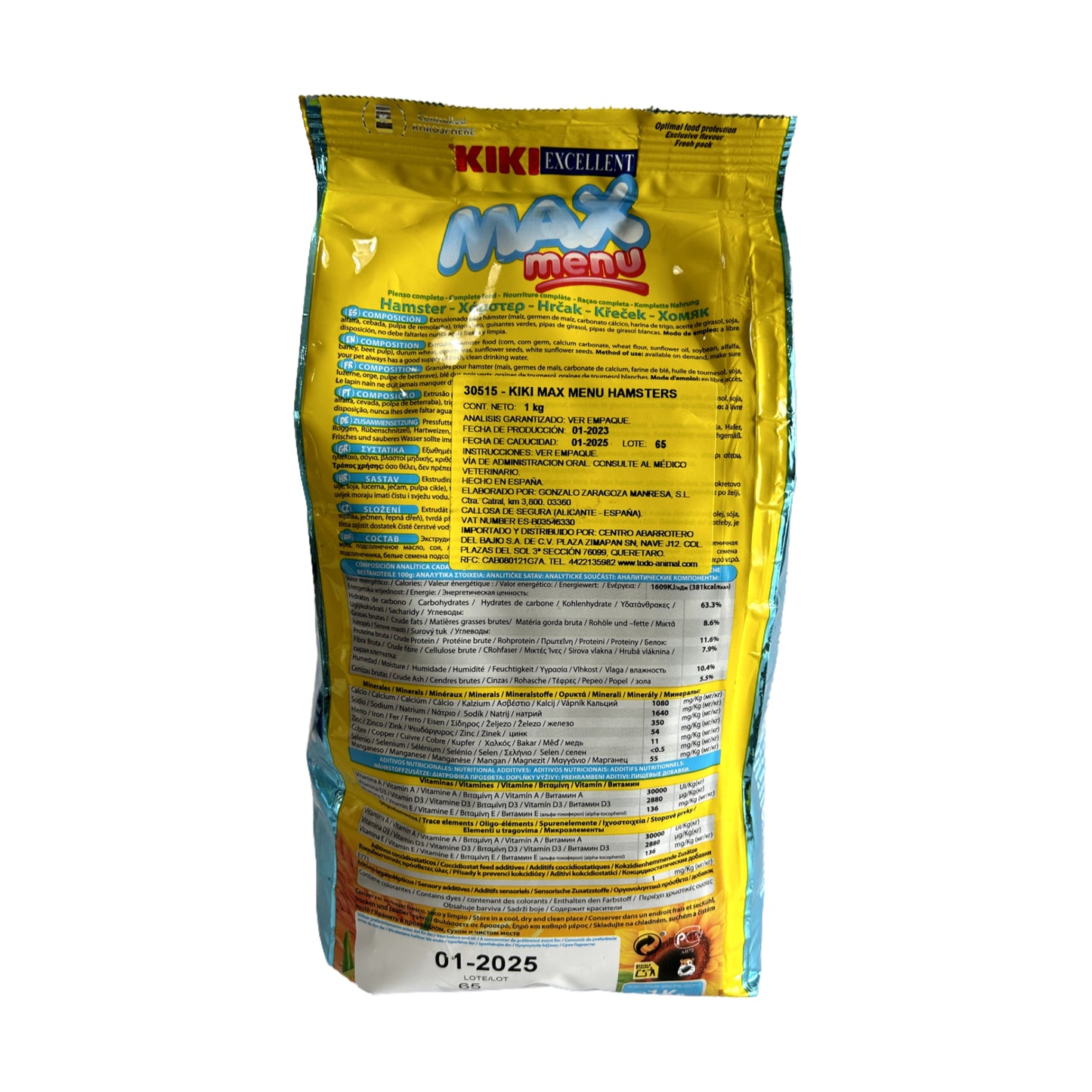 Kiki max menu hamsters 1 KG